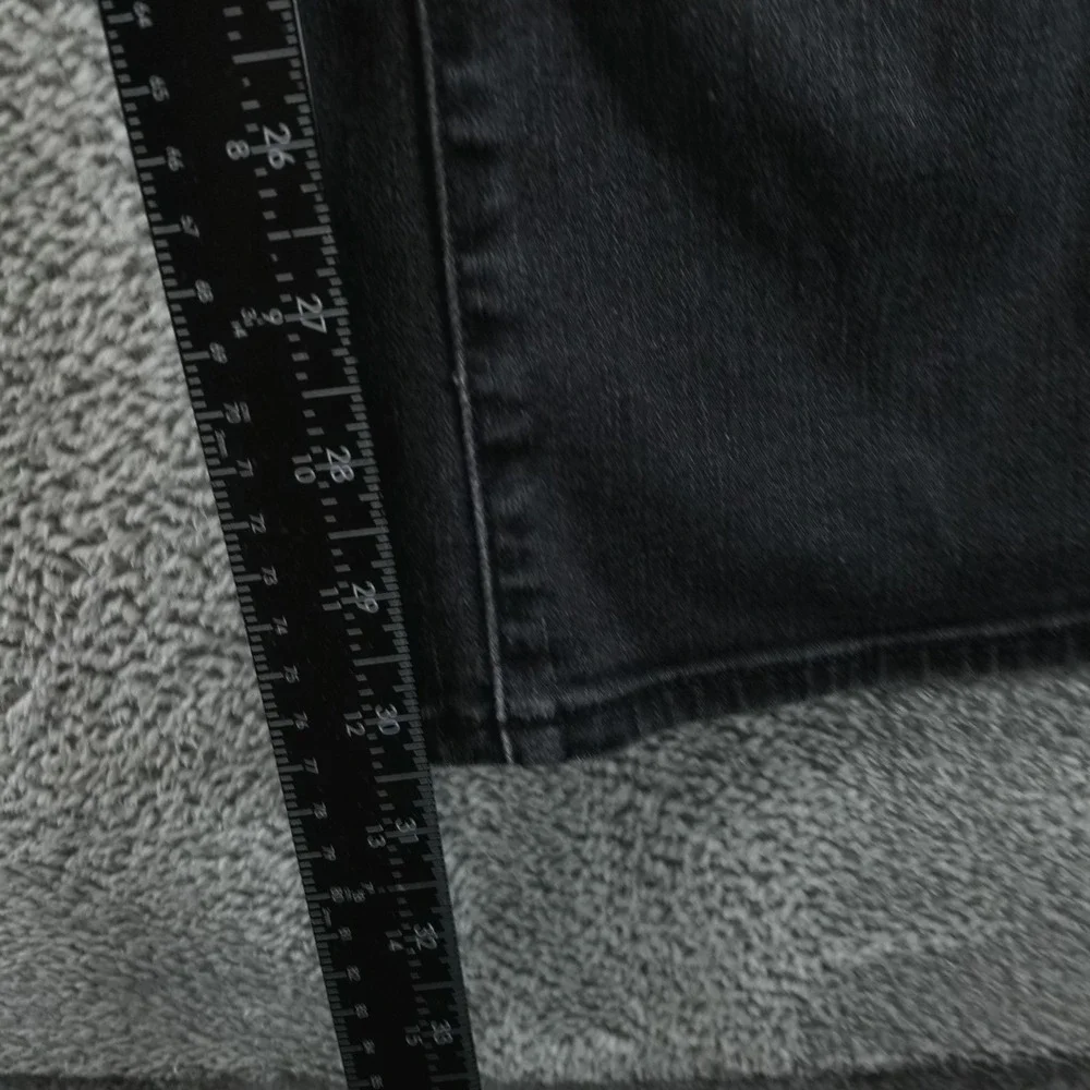 NYDJ Jeans Womens 12 Black Barbara Bootcut Lift Tuck Stretch‎ Preppy Dark Wash